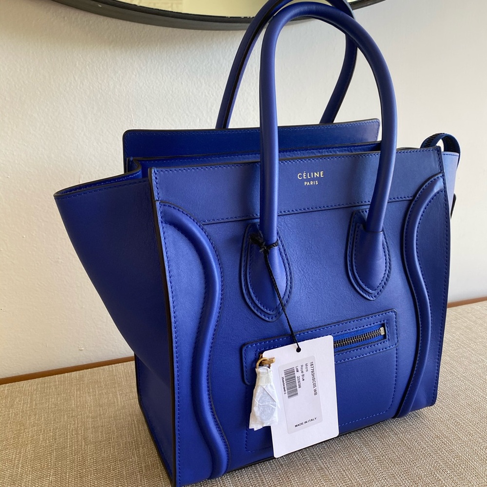 CELINE LUGGAGE TOTE - Micro - Royal Blue - BNWT